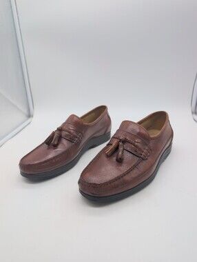 Florsheim Men's Brown Leather Tassel Loafers Sz 11 D K18599 221 Brazil